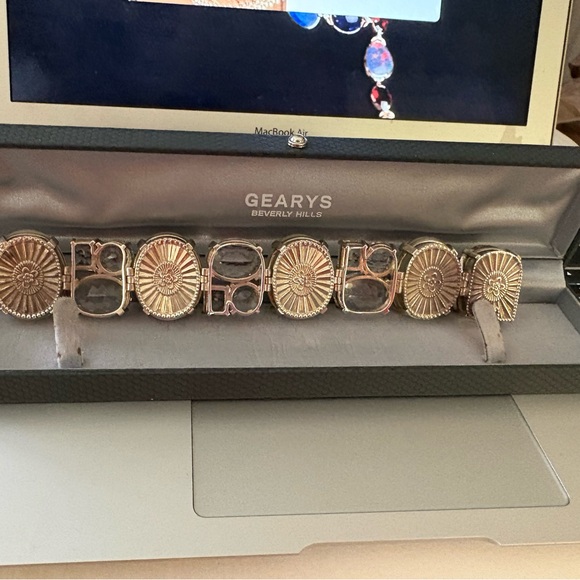 Limited Edition Stephen Dweck Opal, Crystal, & Sterling Bracelet - Picture 6 of 6